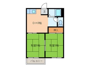 フォーブル真伝B棟の物件間取画像